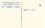 Immaculate Conception Cathedral - Denver,Colorado.Vintage Postcard Back