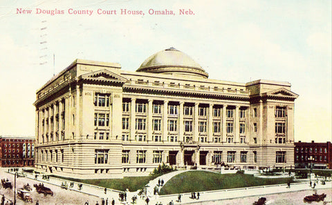 New Douglas County Court House - Omaha,Nebraska.Vintage postcard front