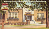 Will Rogers Library - Claremore,Oklahoma.Linen postcard front
