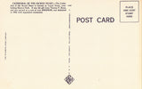 Linen postcard back Sacred Heart Cathedral - Richmond,Virginia