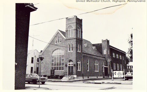 United Methodist Church - Highspire,Pennsylvania vintage postcard front