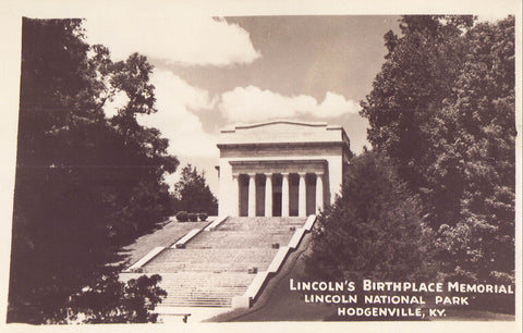 RPPC-Lincoln's Birthplace Memorial,Lincoln National Park-Hodgenville,Kentucky - Cakcollectibles - 1
