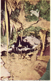 Linen postcard front Alcove in Valley of Dreams,Cave of The Winds - Manitou,Colorado
