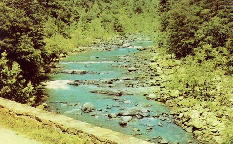 Vintage postcard front Goshen Pass near Laurel Run - Virginia