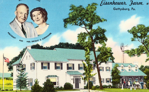 Vintage Postcard Front - Eisenhower Farm - Gettysburg,Pennsylvania
