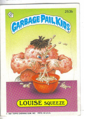 Garbage Pail Kids 1987 #253b Louise Squeeze Garbage Pail Kids