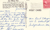 Vintage postcard back Las Flores Inn - Santa Maria,California