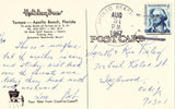 Vintage postcard back.Holiday Inn - Tampa - Apollo Beach,Florida