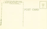 Vintage postcard back L.C. Williams Hall - Rock Springs Ranch - Texas