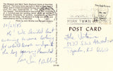 Vintage postcard back Museum and Mark Twain Boyhood Home at Hannibal,Missouri