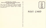 Vintage postcard back Display Case,Spencer-Quayle Wing,Baker University Library-Kansas