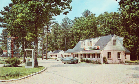Vintage postcard front Danner's Motel and Restaurant - Colonial Heights,Virginia