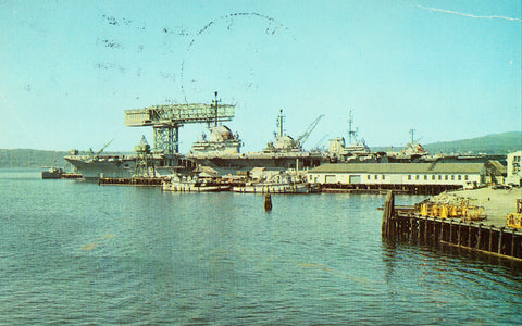 Vintage postcard front U.S. Naval Shipyard - Bremerton,Washington