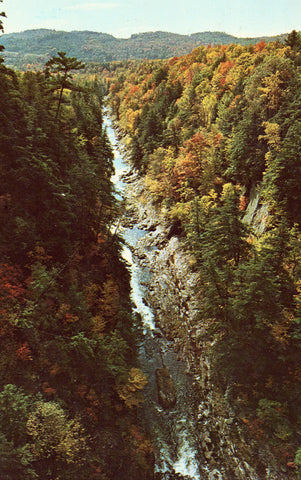 Vintage postcard front Quechee Gorge near Quechee,Vermont