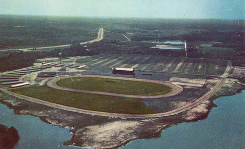 Aerial View - Ocean Downs Raceway - Ocean City,Maryland.Vintage postcard front