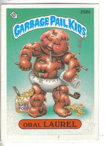 Garbage Pail Kids 1987 #258b Oral Laurel Garbage Pail Kids