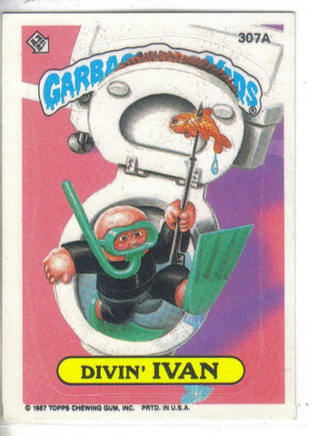 Garbage Pail Kids 1987 #307a Divin' Ivan Garbage Pail Kids