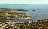 Aerial View of The Harbor from the West - Camden,Maine.Vintage postcard front