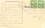 Linen Postcard Back - Greetings from Sturbridge,Massachusetts 