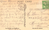 Vintage postcard back.Dorothy Q. Homestead - Quincy,Massachusetts
