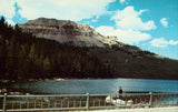 Vintage postcard front.Beartooth Lake and Butte - Montana