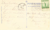 Linen postcard back.Masonic Temple - Topeka,Kansas