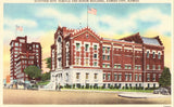 Scottish Rite Temple and Huron Building - Kansas City,Kansas.Linen postcard front