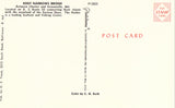 Vintage postcard back.Kent Narrows Bridge between Chester and Grasonville,Maryland