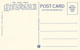 Vintage postcard back.Chase House - Annapolis,Maryland