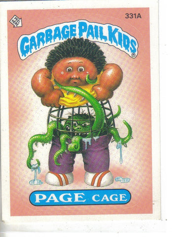Garbage Pail Kids 1987 #331a Page Cage Garbage Pail Kids