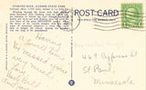 Linen postcard back.The Hennepin Canyon - Starved Rock State Park - Illinois