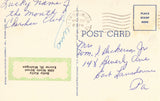 Vintage postcard back.The Lagoon - Winona Lake - Indiana