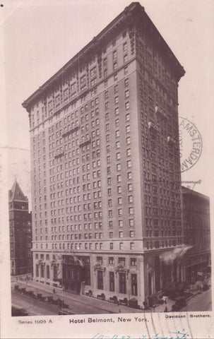 RPPC-Hotel Belmont-New York City 1907 - Cakcollectibles - 1
