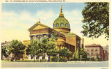 St. Peter's aand St. Paul's Cathedral - Philadelphia,Pennsylvania. Linen postcard front