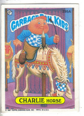 Garbage Pail Kids 1987 #295a Charlie Horse Garbage Pail Kids