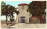 Vintage postcard front. Old San Miguel Mission - Santa Fe,New Mexico
