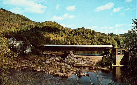 Bath Covered Bridge - Haverhill,New Hampshire. Vintage postcard front