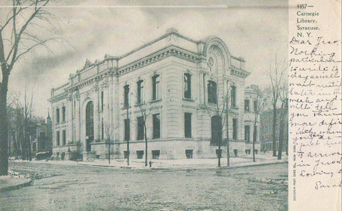 Carnegie Library-Syracuse,New York  1906 - Cakcollectibles - 1