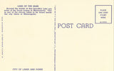 Linen postcard back. Lake of The Isles - Minneapolis,Minnesota