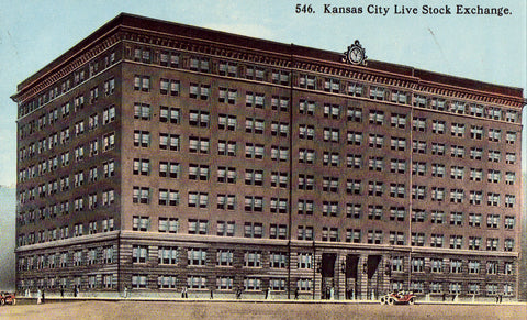 Vintage Postcard Front - Kansas City Livestock Exchange