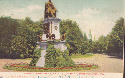 Lincoln Monument,Fairmount Park-Philadelphia,Pennsylvania 1906 - Cakcollectibles - 1