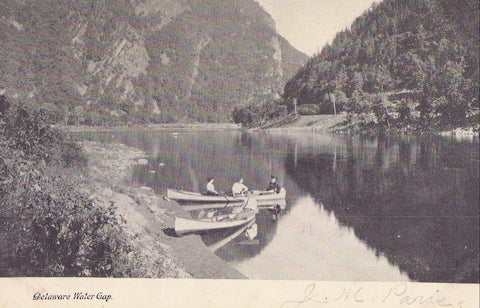 Canoeing,Delaware Water Gap-Pennsylvania 1907 - Cakcollectibles