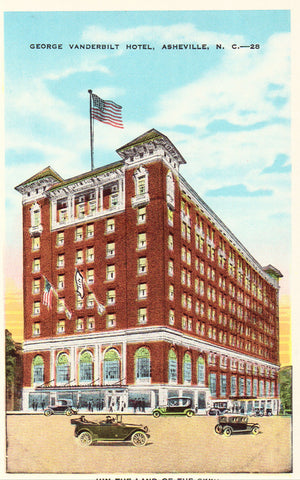 Old postcard front. George Vanderbilt Hotel - Asheville,North Carolina