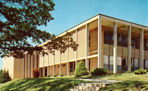 Vintage postcard front. Admin Building,Asheville-Biltmore College - Asheville,North Carolina