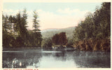 Vintage postcard front. Lake in The Dells - Littleton,New Hampshire