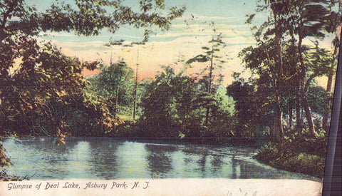 Glimpse of Deal Lake-Asbury Park,New Jersey 1906 - Cakcollectibles - 1