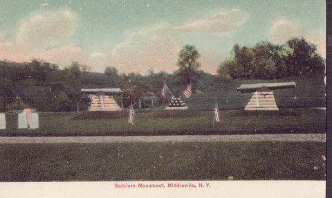 Soldiers Monument-Middleville,New York UDB - Cakcollectibles - 1
