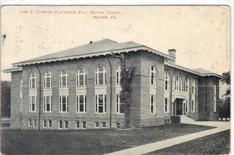 Jane E. Leonard Recitation Hall,Normal School-Indiana,Pa Post Card - 1