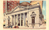 Linen Postcard Front.Albany Savings Bank - Albany,New York