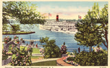 Linen postcard front. Steamer "Toronto" at The Thousand Islands,New York